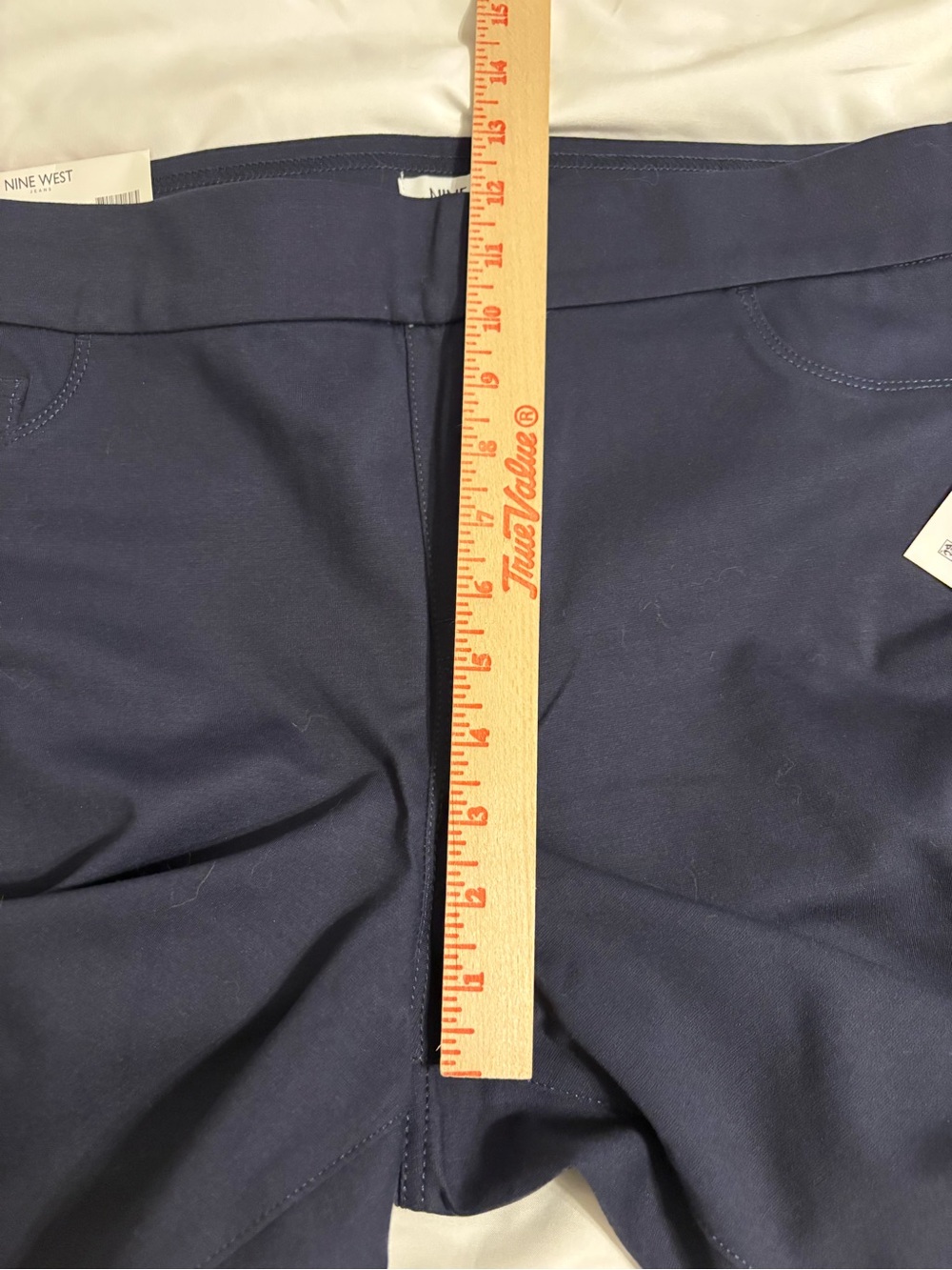 ๐ Nine West Skinny Pull On Pants Navy Blue Stretch XL NWT - Picture 7 of 11